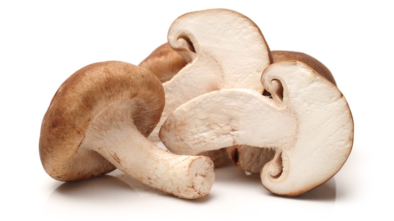 Shiitake mushrooms in heart capsules